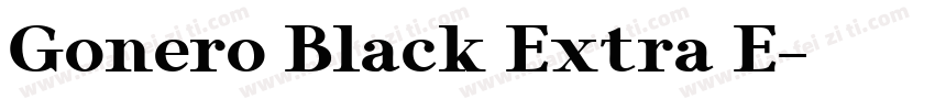 Gonero Black Extra E字体转换
